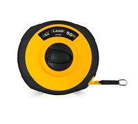 Land Long fibreglass tape measure, 150 ft/50 m by 1/2 inch, metric scale, light and convenient (150 ft)