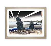 Land Of Dawn By Utagawa Kunisada Asian Japanese Framed Wall Art Print, Ready to Hang Picture for Living Room Bedroom Home Office Décor, Oak A3 (46 x 34 cm)