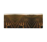 Land of Hope Pattern Oversized Keyboard and Mouse pad 12x31.5 inches, Lock-Edge Design, Non-Slip and wear-Resistant,
