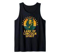 Land of Lincoln Spirit Shirt Vintage Illinois Patriotic USA Tank Top