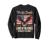 Land of No Kings Patriotic Eagle Vintage Flag No Kings Day Sweatshirt