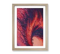 Land Of Plenty Abstract Framed Wall Art Print A2 Oak