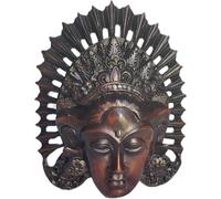 Land of Simple Treasures Tara Statue Goddess - Tara Wall Mask - Buddhist Goddess Wall Hanging - Meditation Deity - Himalayan Art - Resin, 6 Inches
