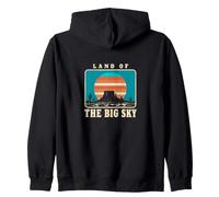 Land Of The Big Sky Retro Desert Sunset Mesa Southwest Local Zip Hoodie