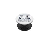 Land of The Free 250 Bison Eagle July 4th PopSockets Adhesive PopGrip