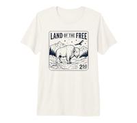 Land of The Free 250 Bison Eagle July 4th Premium T-Shirt