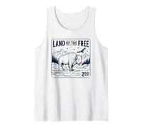 Land of The Free 250 Bison Eagle July 4th Tank Top