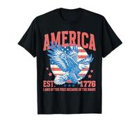 Land Of The Free Because Of The Brave America Eagle Est 1776 T-Shirt