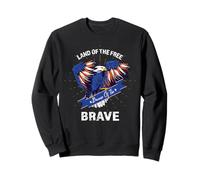 Land Of The Free Because Of The Brave Distress PATRIOTIC Sweatshirt