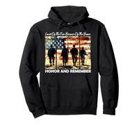 Land Of The Free Because Of The Brave Honor And Remember Pullover Hoodie