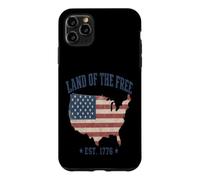 Land of the Free Est 1776 US Flag Map Patriot Case for iPhone 11 Pro Max