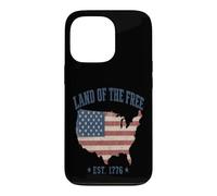Land of the Free Est 1776 US Flag Map Patriot Case for iPhone 13 Pro