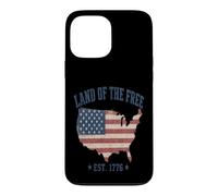 Land of the Free Est 1776 US Flag Map Patriot Case for iPhone 13 Pro Max