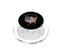 Land of the Free Est 1776 US Flag Map Patriot PopSockets PopGrip for MagSafe