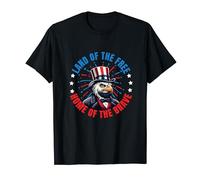 Land Of The Free Home Of The Brave 4th Of July Bald Eagle T-Shirt