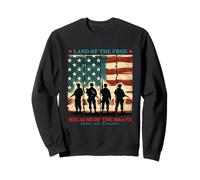 Land Of The Free Honor And Remember Veterans 4th July Sweatshirt
