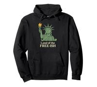 Land of the Free-ish Statue of Liberty Funny Protest Pullover Hoodie
