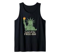 Land of the Free-ish Statue of Liberty Funny Protest Tank Top