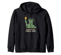 Land of the Free-ish Statue of Liberty Funny Protest Zip Hoodie