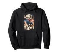 Land Of The Free Ride Of The Brave Bull Riding Pullover Hoodie