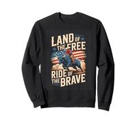Land Of The Free Ride Of The Brave Bull Riding Sweatshirt
