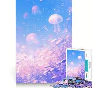Land of The Jellyfish 1000 Piece Jigsaw Puzzle for Teenagers Mindful Game Snug Cut Happy Challenge (38x26cm)