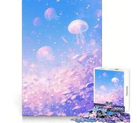 Land of The Jellyfish 1000 Piece Jigsaw Puzzle for Teenagers Mindful Game Snug Cut Happy Challenge (38x26cm)