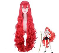 Land of the Lustrous Padparadscha Corundum Wig Cosplay Costume Houseki no Kuni Long Red Wavy Synthetic Hair Halloween Party Wigs PL-208