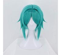 Land of the Lustrous Phosphophyllite Blue Green Short Wig Cosplay Costume Houseki no Kuni Heat Resistant Hair Men Women Wigs P-532