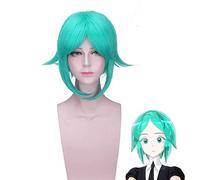 Land of the Lustrous Phosphophyllite Wig Cosplay Costume Houseki no Kuni Short Green Synthetic Hair Halloween Role Play Wigs PL-135