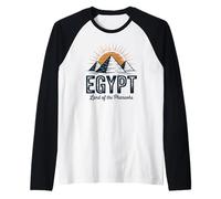 Land of The Pharaos Egypt Egyptian Gods Archeology Raglan Baseball Tee