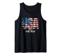 Land Of The Rizz 4th Of July Fourth July Independence Flag Tank Top