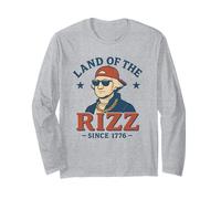 Land of the Rizz - Funny George Washington 4th of July Long Sleeve T-Shirt