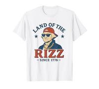 Land of the Rizz - Funny George Washington 4th of July T-Shirt