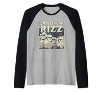 Land of the Rizz - Funny Mount Rushmore 4th of July Raglan Baseball Tee