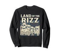 Land of the Rizz - Funny Mount Rushmore 4th of July Sweatshirt