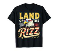 Land of the Rizz Patriotic USA Retro Eagle Sunglasses Funny T-Shirt