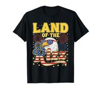 Land of the Rizz Patriotic USA Retro Eagle Sunglasses Funny T-Shirt