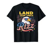 Land of the Rizz Patriotic USA Retro Eagle Sunglasses Funny T-Shirt