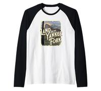 Land of the Yankee Fork State Park Challis Idaho USA Mining Raglan Baseball Tee
