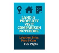 Land & Property Visit Comparison Notebook - Track Location, Price, Pros & Cons
