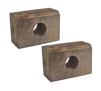 Land Roller Timber Bearing Block 220x145x90 - Oak Wood Block - To Suit Twose Rollers- PACK OF 2