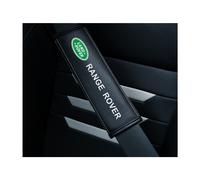 (Land Rover) 2pcs Black Car Seat Belt Real-Leather Shoulder Pads Cushion For Car Logo