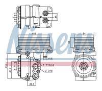 NISSENS 91327 Engine oil cooler