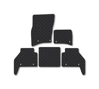 Land Rover Defender 90 (2020+) Rubber Car Mats Accessories Tailored Fit Compatible Accessory Waterproof Protection Non-Slip Floor Mats Full Coverage Durable Front Rear Set Coverage with Clips