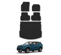 Land Rover Discovery Sport (2015-2020) Heavy Duty Thick Rubber Car Mats Accessories Tailored Fit Front Rear Set Compatible Accessory Waterproof Durable Non-Slip 5mm Full Coverage Protection with Clips