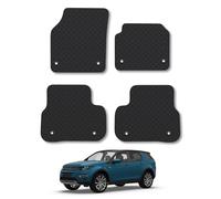 Land Rover Discovery Sport (2015-2020) Heavy Duty Thick Rubber Car Mats Accessories Tailored Fit Front Rear Set Compatible Accessory Waterproof Durable Non-Slip 5mm Full Coverage Protection with Clips