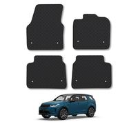 Land Rover Discovery Sport (2019+) [Auto] Rubber Car Mats Accessories Tailored Fit Compatible Accessory Waterproof Protection Non-Slip Floor Mats Full Durable Front Rear Set with Clips