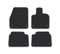 Land Rover Discovery Sport (2019+) [Hybrid] Rubber Car Mats Accessories Tailored Fit Compatible Accessory Waterproof Protection Non-Slip Floor Mats Full Durable Front Rear Set with Clips