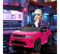 AIYAPLAY Land Rover Licensed Kids Electric Car w/ Remote Music - Pink, Pink